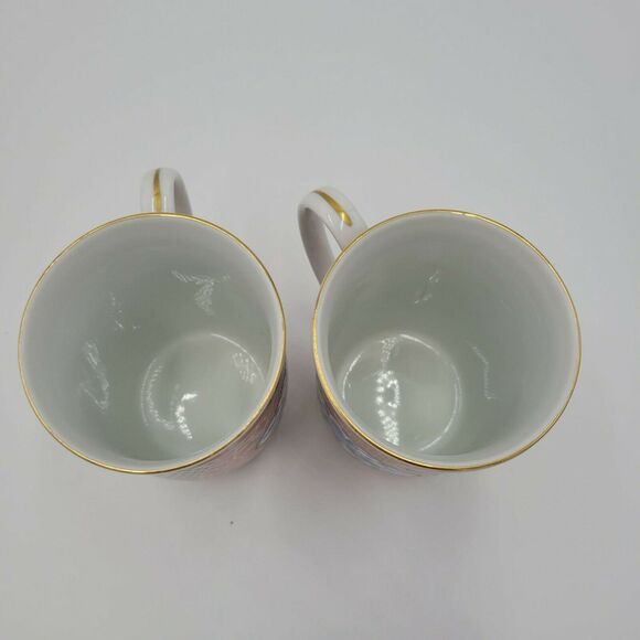 Otagiri Cup Small Multi Japan Fall Floral Ceramic & Porcelain Coffee Mug 2 Pcs - Picture 7 of 10